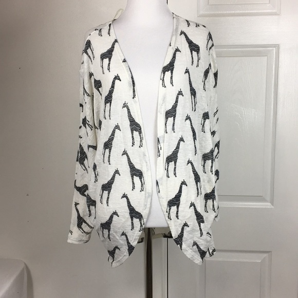 Open cardigan Lightweight Sweater W Giraffes. Sm - Picture 6 of 7